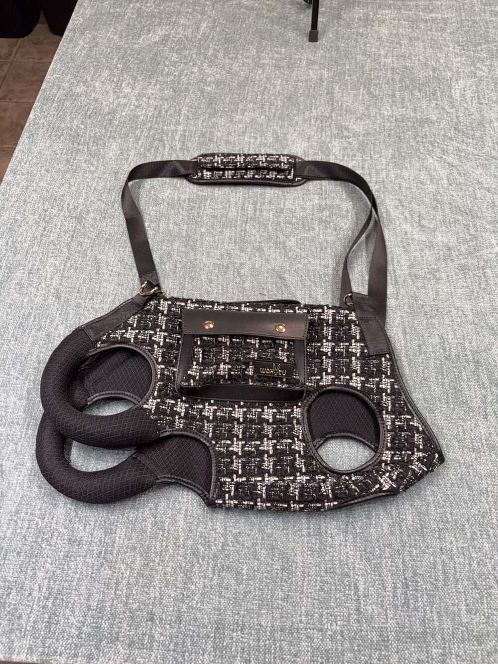 WAKYEU Tweed Pet Carrier Sling Bag Size L